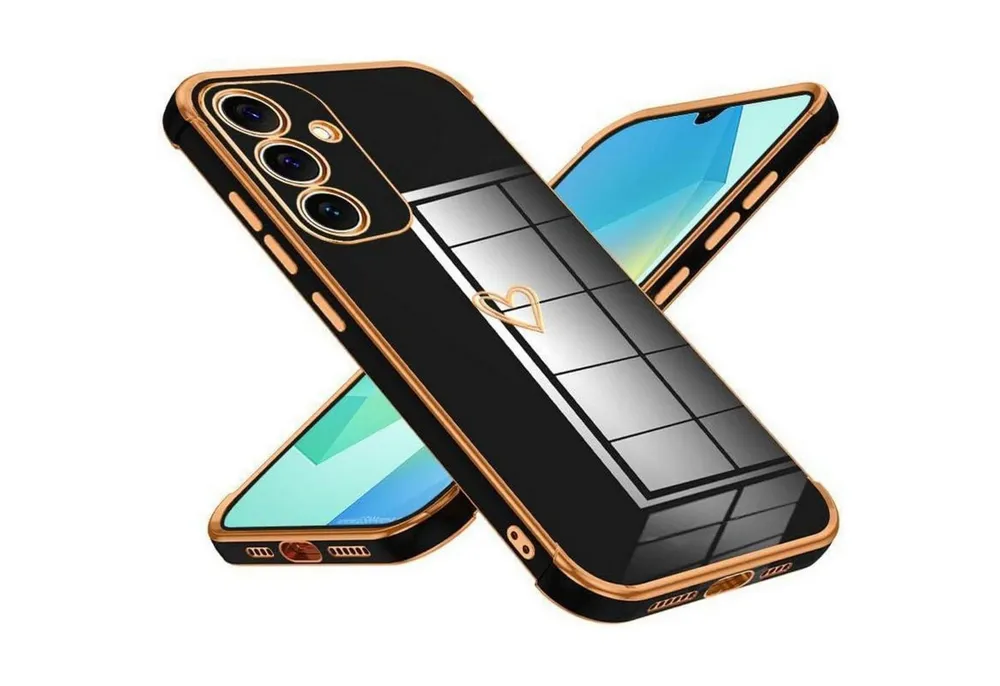 LuxusKollektion Handyhülle Handyhülle A16 5G Herz Muster TPU Silikon Samsung galaxy A16 Schwarz
