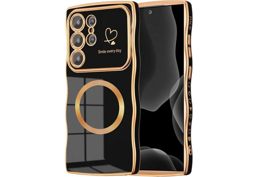 LuxusKollektion Handyhülle Handyhülle S25 Ultra MagSafe Silikon Samsung galaxy S25 Ultra Schwarz