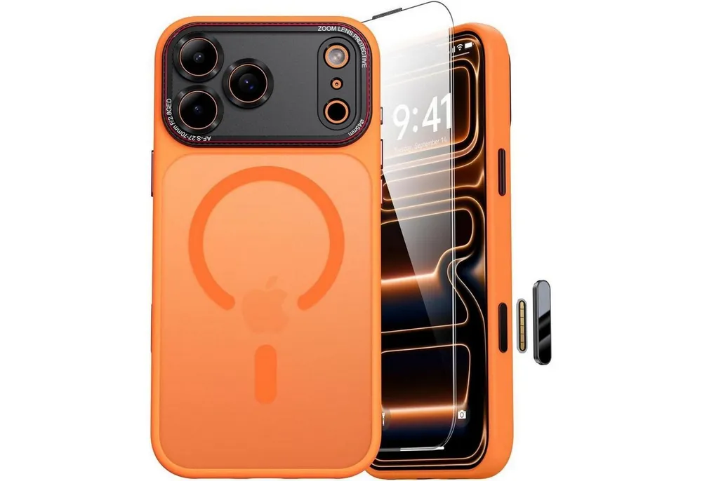 LuxusKollektion Handyhülle Hülle iPhone 17 Pro Max Magsafe Stoßfest iPhone 17 Pro Max Orange