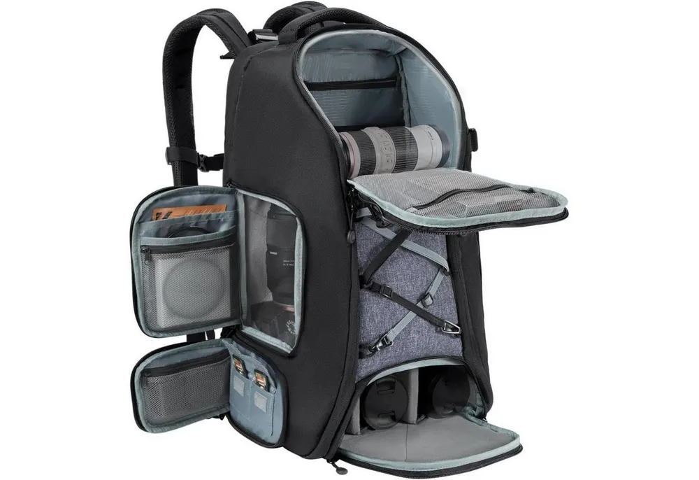 LuxusKollektion Kameratasche Kamerarucksack Wasserdicht Regenschutz DSLR 16 Zoll Laptop 3-grau 30L