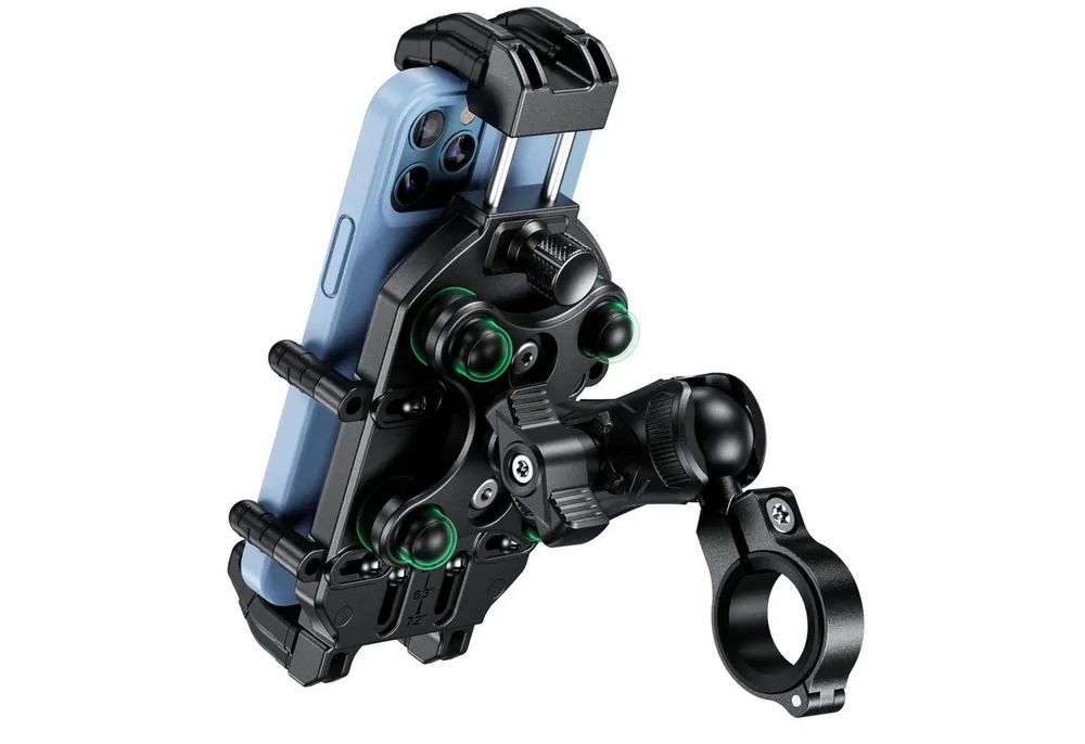 LuxusKollektion Smartphone-Halterung Motorrad Handyhalterung diebstahlsicher Vibrationsdämpfer 360°