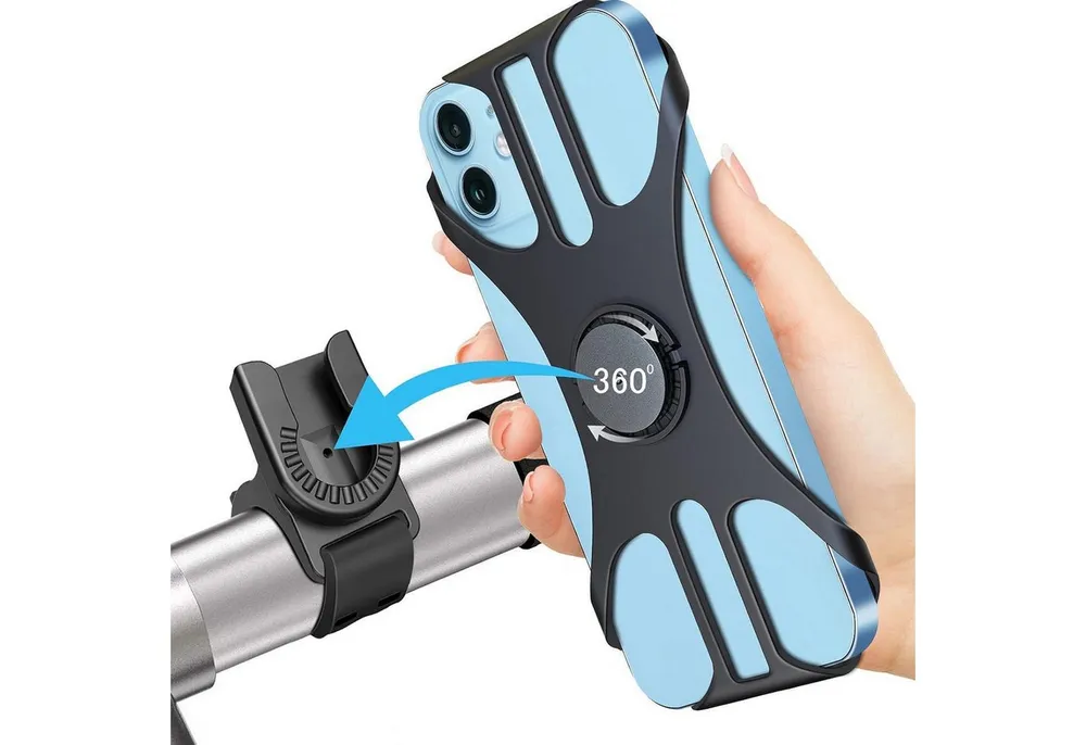 LuxusKollektion Smartphone-Halterung Handyhalterung Fahrrad Universal Abnehmbar 360° Verstellbar 4,0-7,0