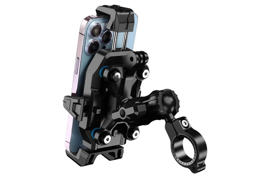 LuxusKollektion Smartphone-Halterung Motorrad Handyhalterung Anti-Vibration 720 Grad 22-32 mm Lenker