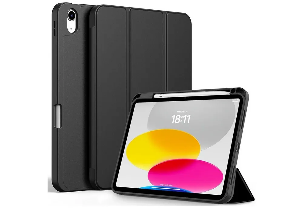 LuxusKollektion Tablet-Hülle Hülle iPad 11 A16 2025 10 2022 Stifthalter Ständer TPU Schwarz