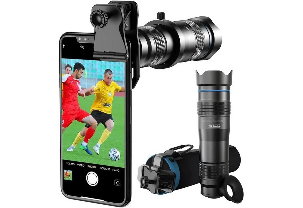 LuxusKollektion Teleobjektiv Smartphone 28x HD Zoom Kamera-Set für iPhone Samsung Teleobjektiv