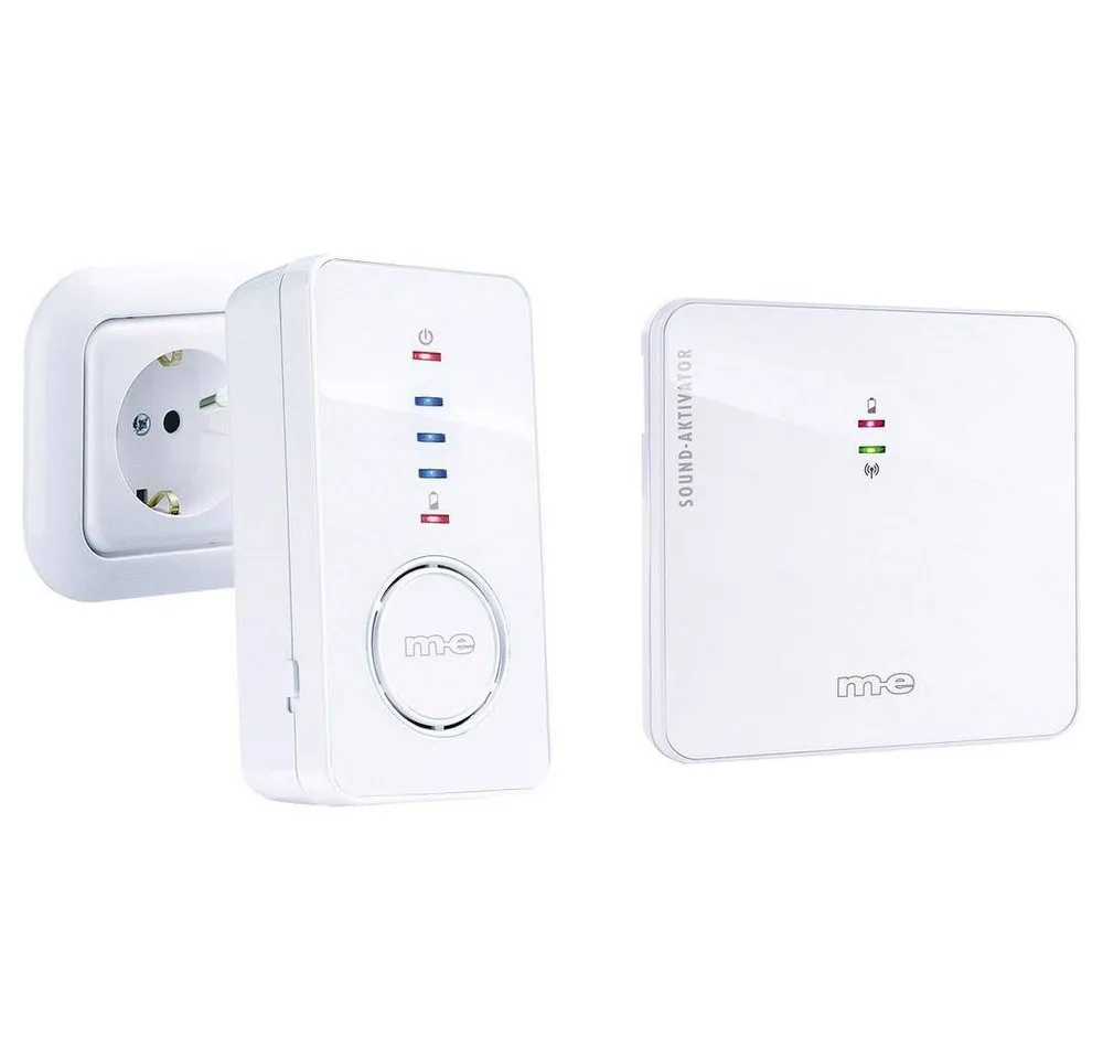 m-e Smart Home Türklingel Funk-Türglocke geräusch-aktivem Sender 41156 (beleuchtet, klangaktiv)