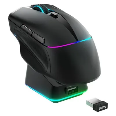 Maus Machenike L8 Pro RF Wireless Bluetooth USB-C 26000 DPI Schwarz