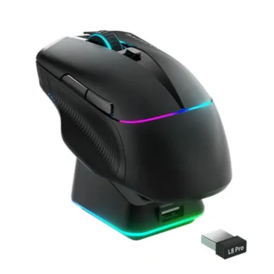 Maus Machenike L8 Pro RF Wireless Bluetooth USB-C 26000 DPI Schwarz