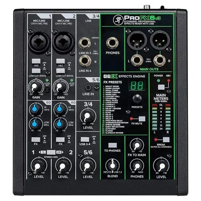 Mackie ProFX6v3 Professioneller Effektmixer