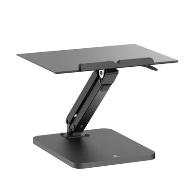 Maclean Desktop-Monitor- oder Laptopständer, Gasfeder, für stehendes oder sitzendes Arbeiten, Schwarz, MC-493