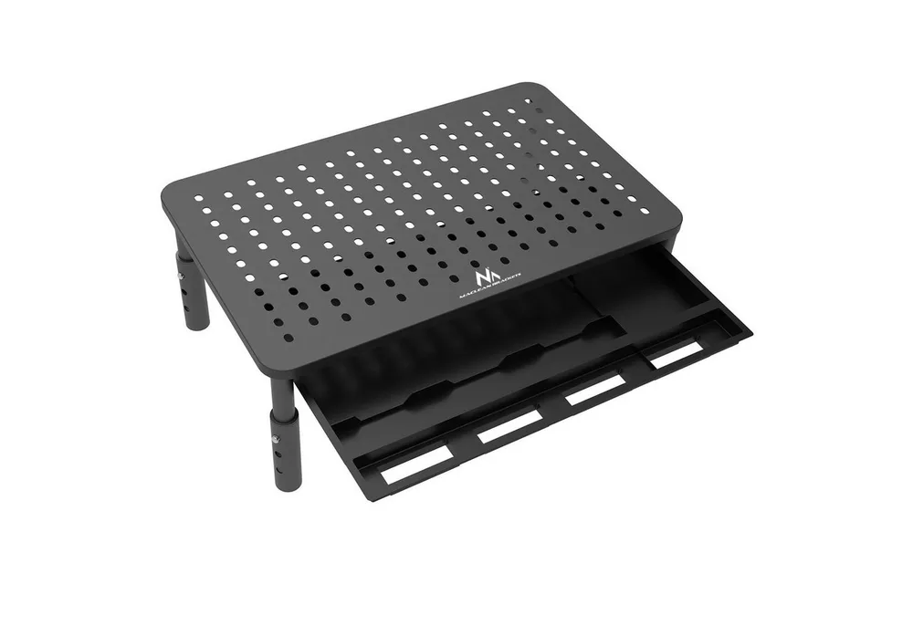 Maclean Laptop-Ständer MC-946 13-32 Zoll höhenverstellbar mit Schublade bis 20 kg, (bis 32,00 Zoll, 1-tlg., Ideal für Homeoffice, Büro und Gaming-Setup)