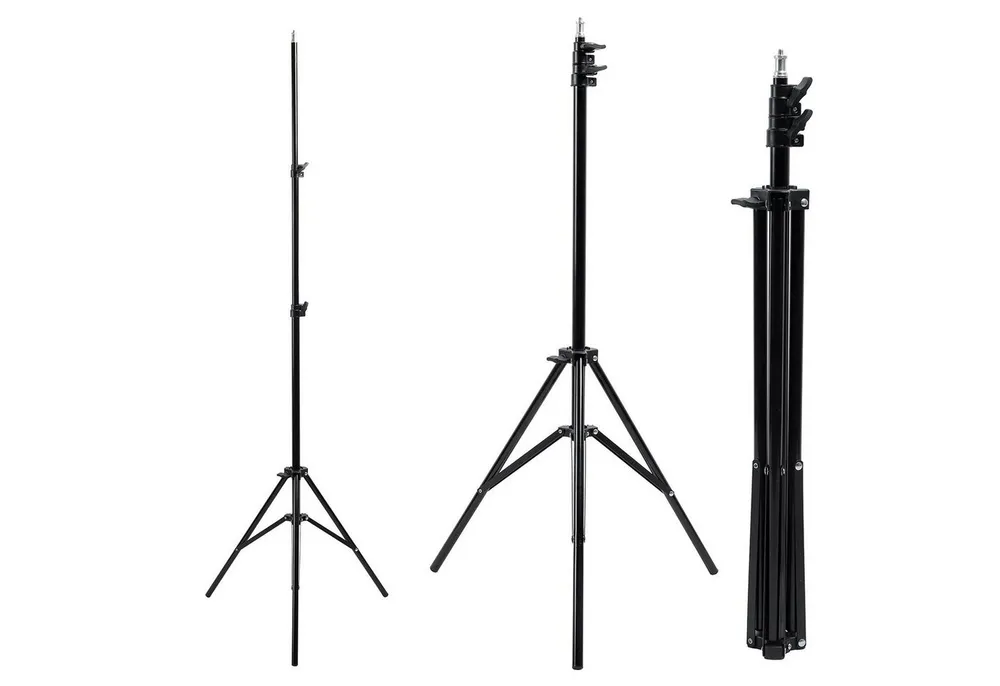 Maclean MC-163 Regulierbare Höhe 62-190 cm Beleuchtungsstativ Lampenstativ Stativbeine (Stativ für 12" Ringlicht Regulierbare Höhe)