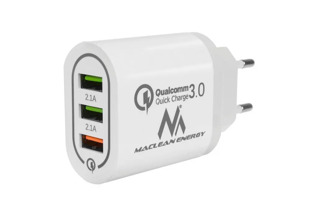 Maclean MCE479 USB-Ladegerät (Universal USB-Ladegerät 3xUSB QC 3.0)