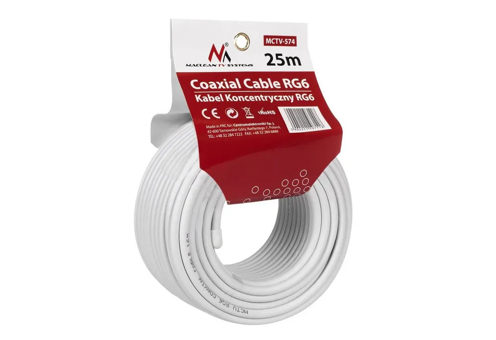 Maclean MCTV-574 SAT-Kabel, (2500 cm), Konzentrisches Sateliten Kabel