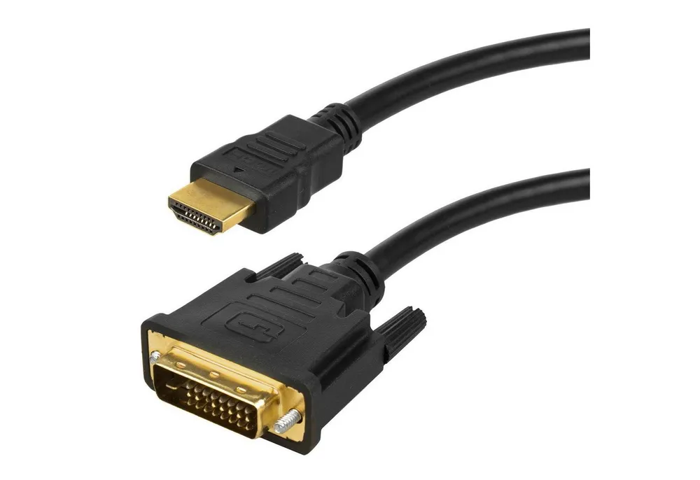 Maclean MCTV-717 HDMI-Adapter DVI zu HDMI, 200 cm, Vergoldete Anschlüsse, 1080p [Full-HD]