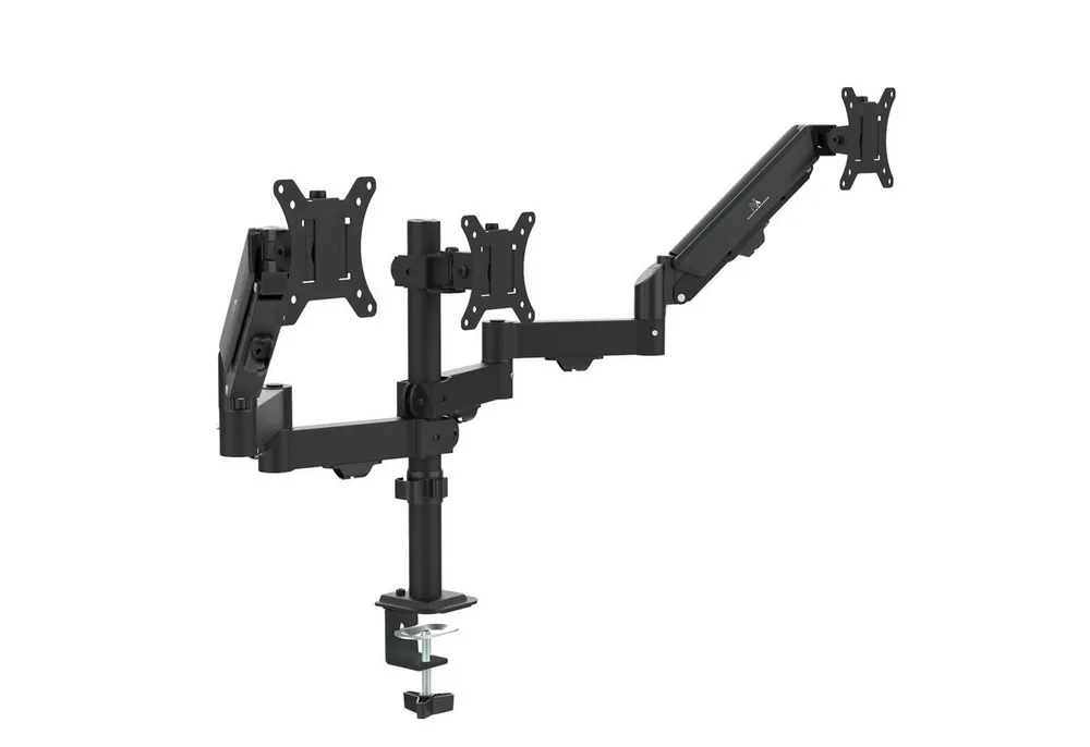 Maclean Monitor-Halterung MC-137 Halterung für 3 Monitore 17-27'' 8kg, (bis 27 Zoll, mit Gasfeder)