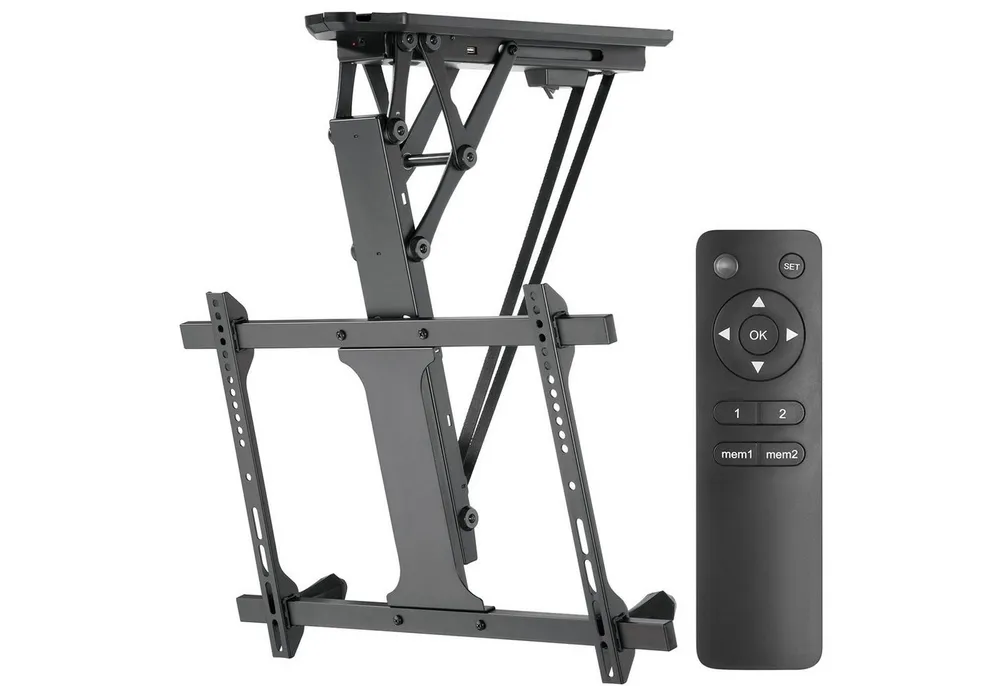 Maclean TV-Deckenhalterung MC-880 Elektrische TV‑Deckenhalterung TV‑Deckenlift für 32–70″, (bis 70,00 Zoll, bis 35 kg, Neigungswinkel 0–75° für Wohnzimmer & Home Cinema)
