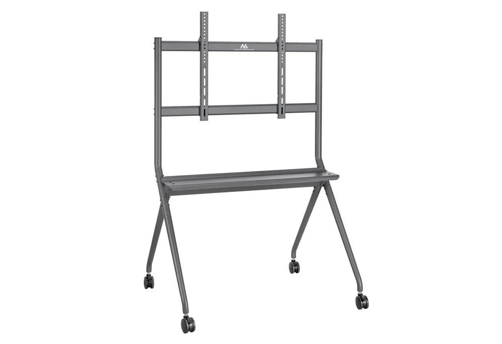 Maclean TV-Ständer MC-977 Mobiler TV-Ständer mit Ablage 50–86", (bis 86,00 Zoll, VESA 200x200 bis 800x600 mm, 120 kg, Ablage, Rollen)