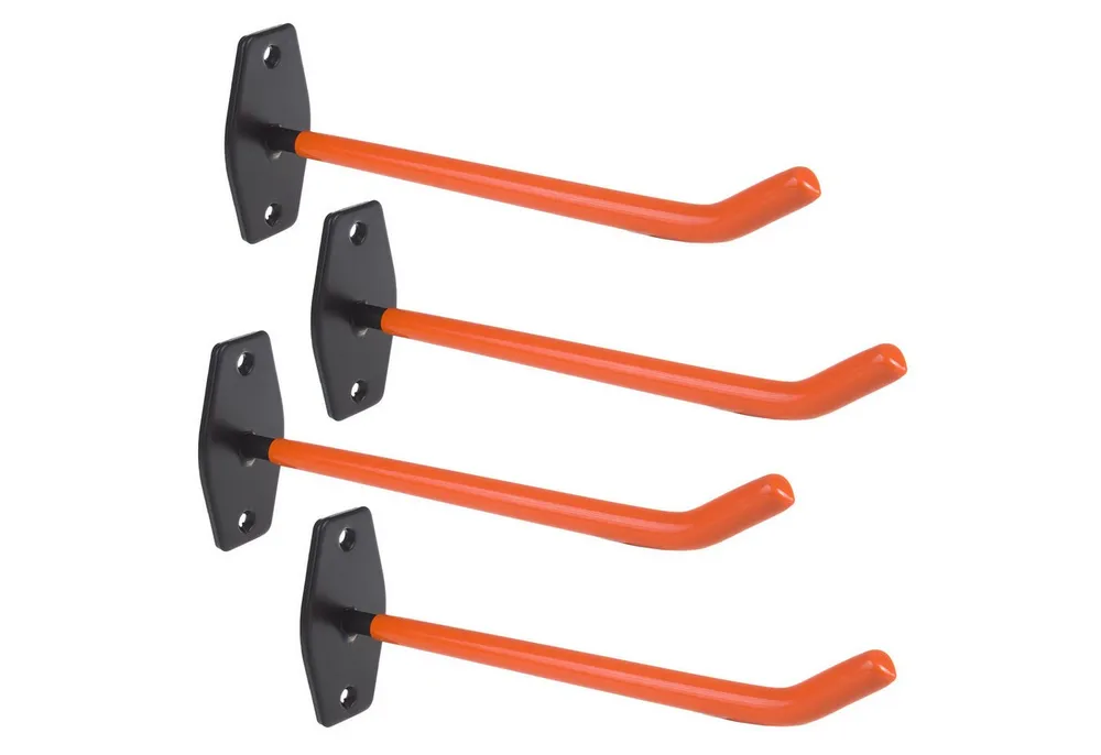 Maclean Wandhalterung MC-437 Fahrradhalter & Reifenhalter für Garage, (4-tlg., 4 Werkzeughalter Schlauchhalter Stahlhaken für Fahrradräder 60 kg)