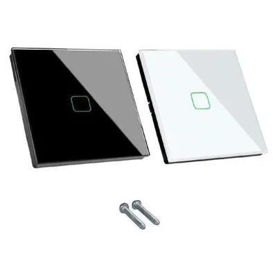 Maclean Smart WiFi Touch Lichtschalter kompatibel mit Tuya APP Wallschalter Glasschalter mit farbwechselnder