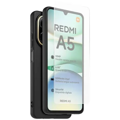 Handyhülle Made for Xiaomi WICASETPUREDMIA5N2 TPU und Panzerglas für Redmi A5