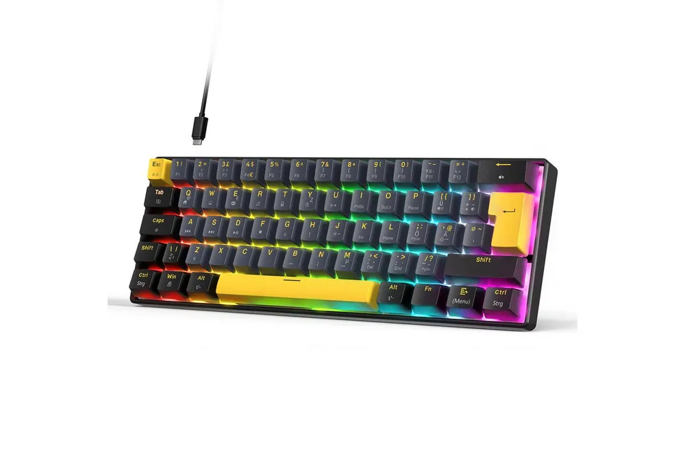 MAGIC-REFINER MAGIC-REFINER MK37 Deutsches Layout 8000Hz Rapid Trigger-Tastatur Gaming-Tastatur (Deutsches Layout,8000Hz,RT)