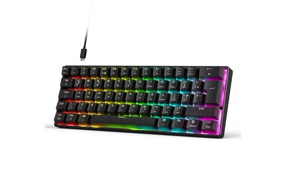 MAGIC-REFINER MAGIC-REFINER MK37 Deutsches Layout 8000Hz Rapid Trigger-Tastatur Gaming-Tastatur (Deutsches Layout,8000Hz,RT)