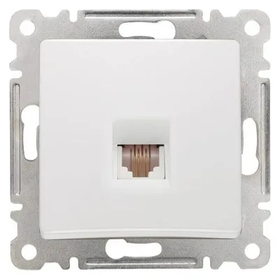 Makel Lilium Natural Modul Telefon Buchse CAT3 für Telefonkabel weiss