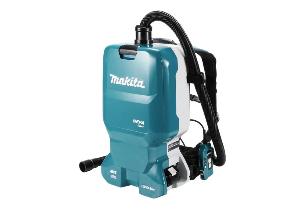 Makita Akku-Handstaubsauger DVC 665 ZU Akku Rucksackstaubsauger 36 V (2x 18 V) Brushless Solo