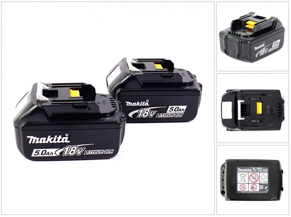 Makita Akku Power Set 18V 2x Akku 5,0Ah BL1850B (197280-8) Doppelpack Akkupacks