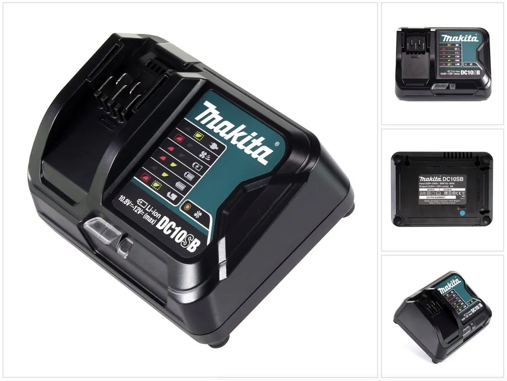 Makita DC 10 SB Schnell Ladegerät für 10,8 - 12V Li-Ion Akkus (197363-4) Schnelllade-Gerät