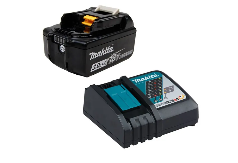 Makita Makita BL1830B Akku 3,0 Ah 18V Li-Ion mit Ladestandsanzeige &... Akku Starter-Set