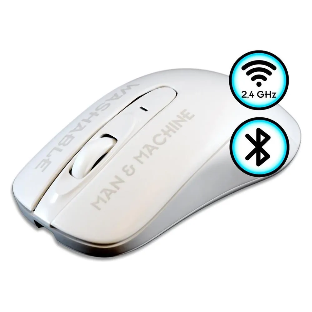 Man & Machine Europe MAN&MACHINE Mouse C washable wirel. white,1000dpi,USB,2Tasten,DE