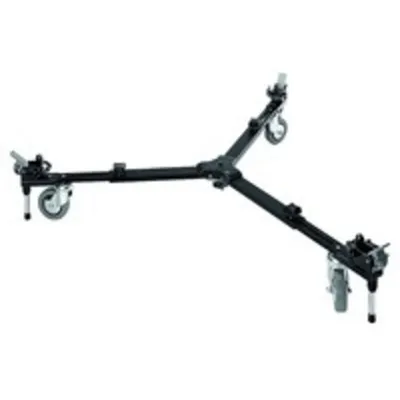 Stativ Manfrotto 127VS Variable Spread Basic Dolly Aluminium 3 Beine schwarz 12,4 cm