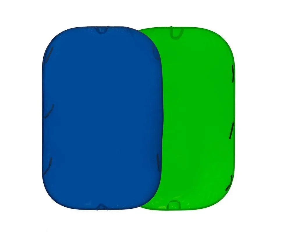 Manfrotto Chromakey Falthintergrund Doppelseitig Blau/Grün 180x210cm