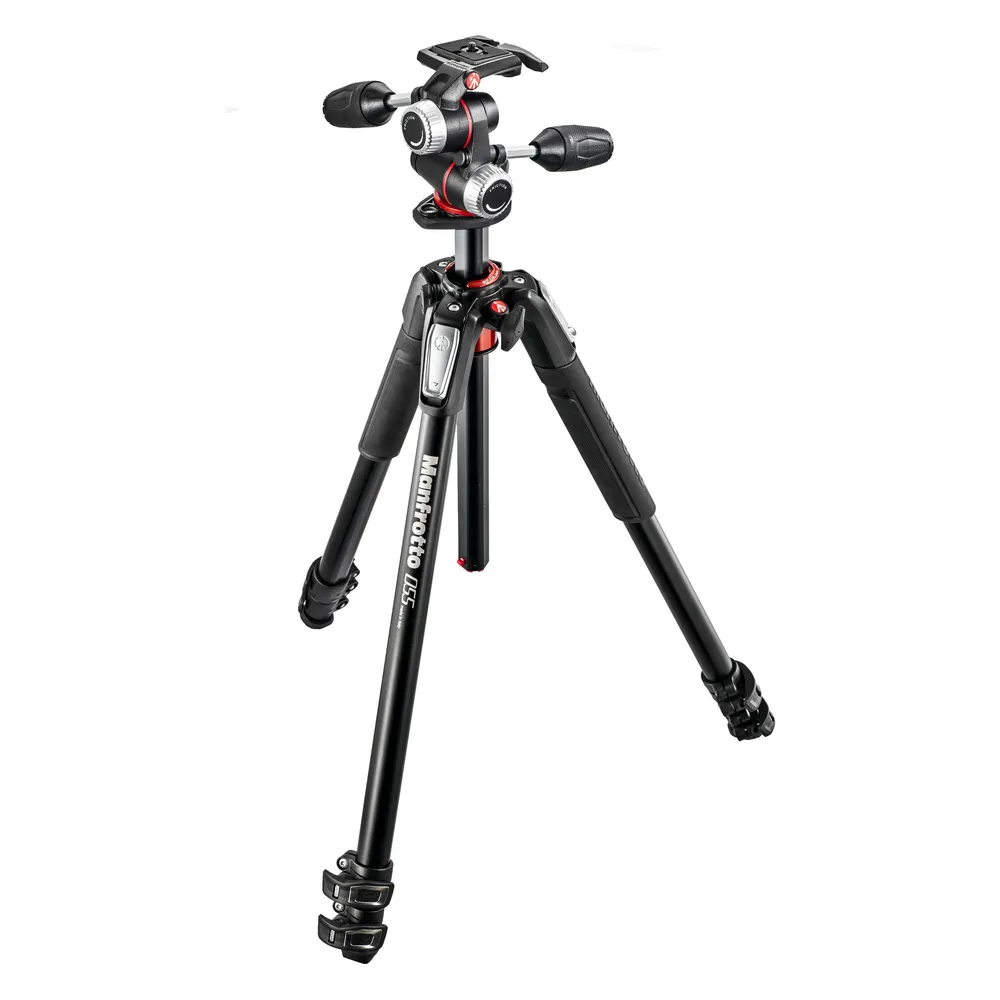 Dreibein Aluminium 3 Abschnitte Manfrotto MK055XPRO3-3W Kopf 3-Wege