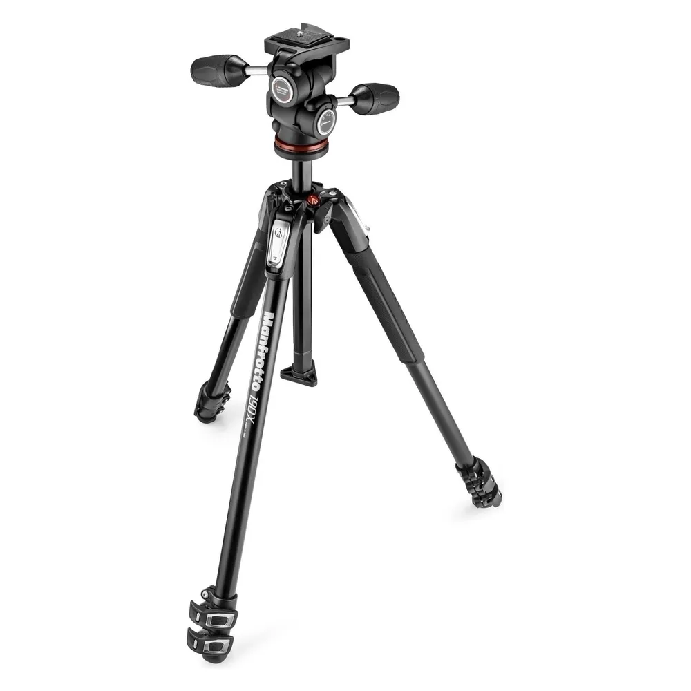 Manfrotto MK190X3-3W1 Aluminium-Stativ mit 3-Wege-Kugelkopf