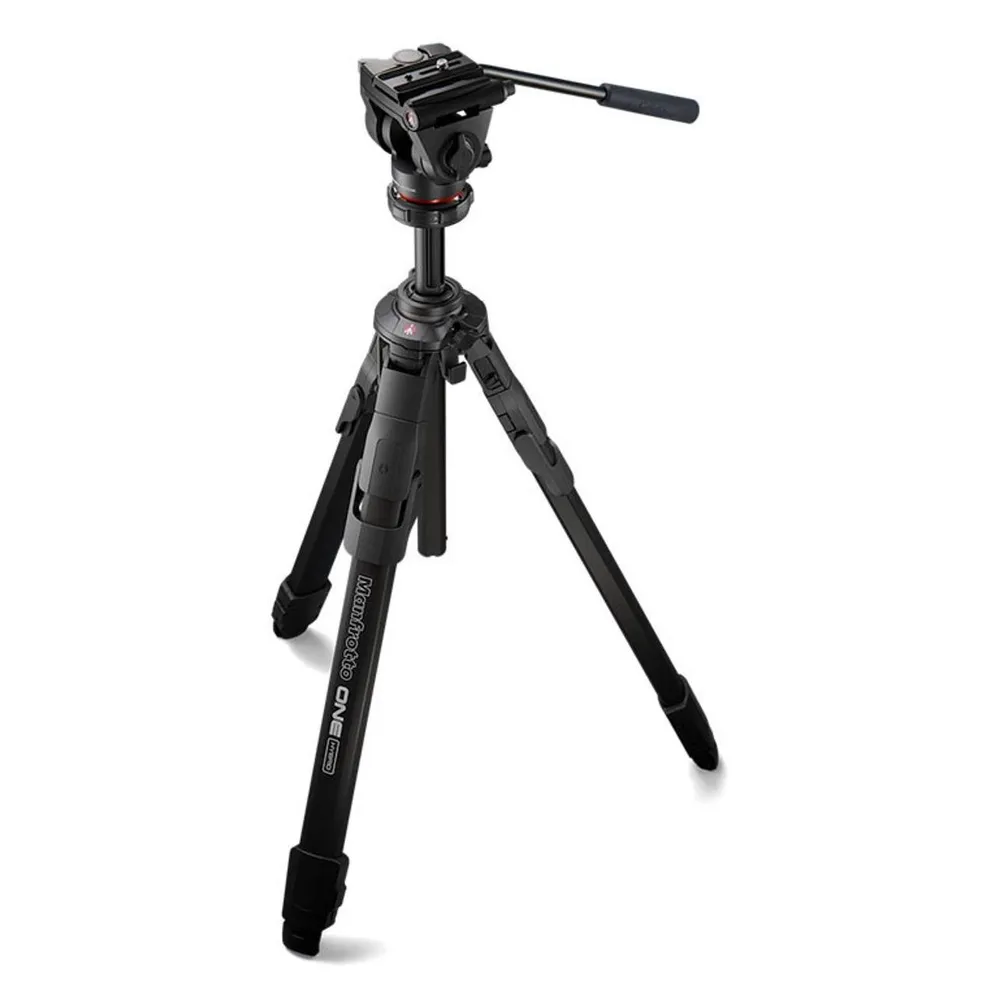 Stativ Manfrotto ONE MKONEA-500X Aluminium Fluidkopf Hybrid 181 cm 5 kg Schwarz