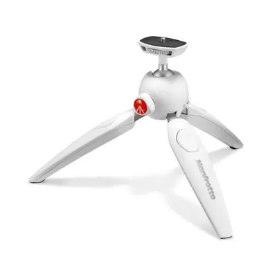 Tischstativ Manfrotto Pixi Evo Weiß kompakt verstellbare Beine Aluminium