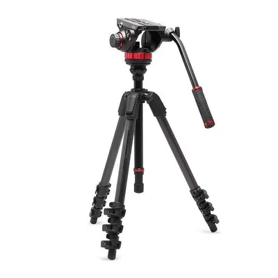 Videostativ Manfrotto MVK502055CXPROV Carbon Fluidkopf Basisplatte 10kg Kapazität