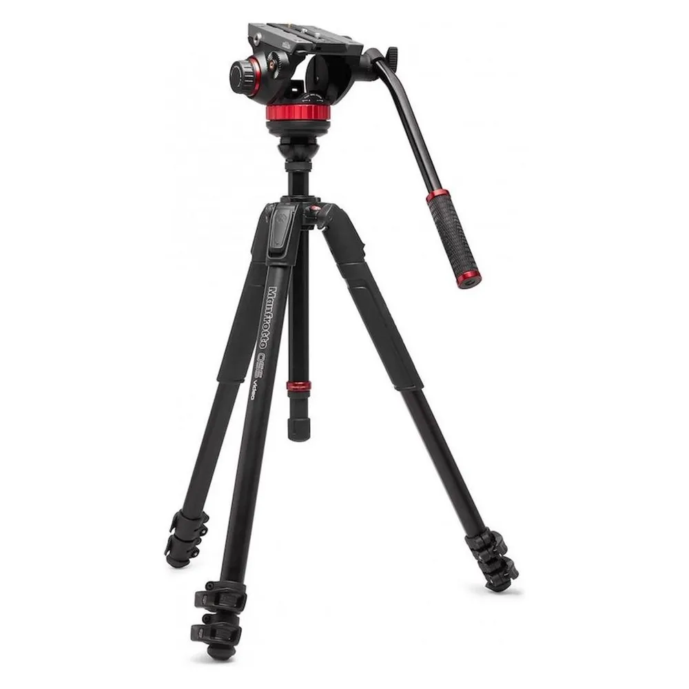 Stativ Manfrotto MVK502055XPRO3V Aluminium Fluidkopf Basisplatte 10 kg Tragkraft