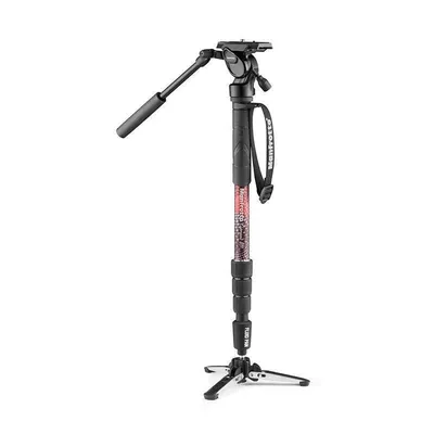 Monopod Manfrotto Element MII Aluminium Fluid Videokopf Klappbare Basis