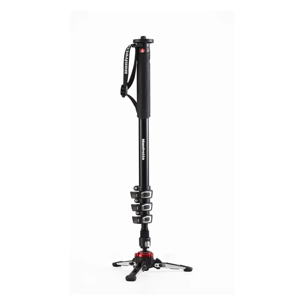 Manfrotto MVMXPROA4 Aluminium-Video-Einbeinstativ mit Kugelkopf und Basis