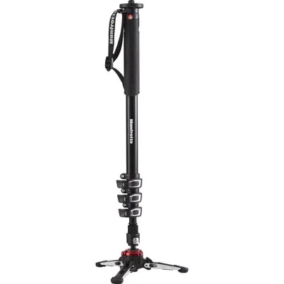 Manfrotto MVMXPROA4 Aluminium-Video-Einbeinstativ mit Kugelkopf und Basis