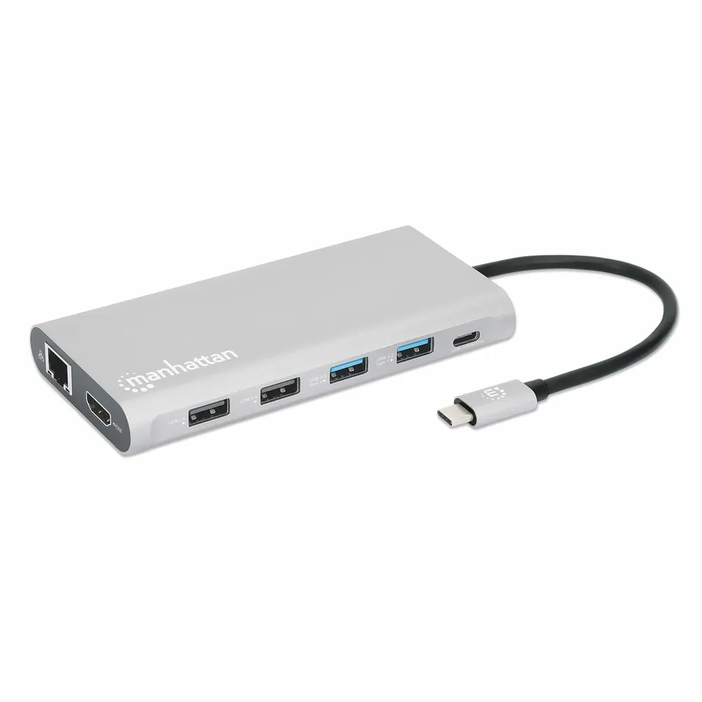 Manhattan USB-C Dock/Hub with Card Reader and MST | 130660 | Ports (x10):