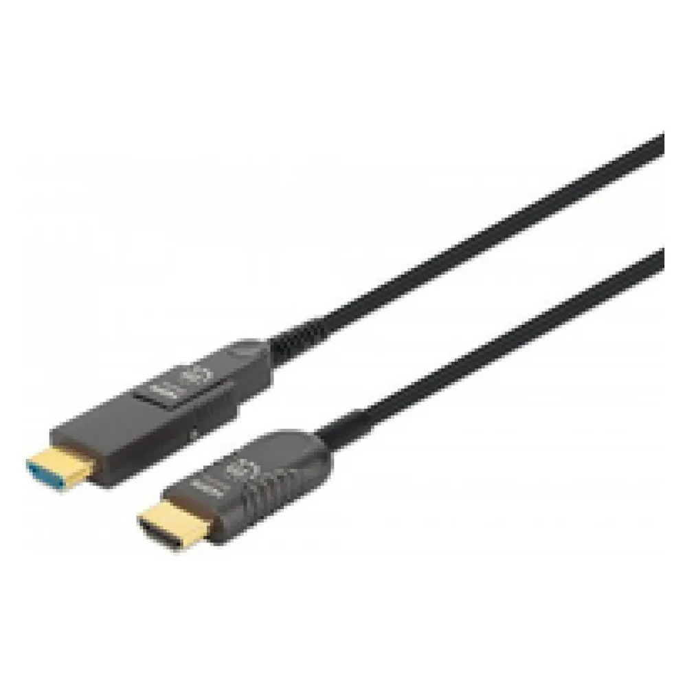 Manhattan Aktives optisches High Speed HDMI-Glasfaserkabel mit abnehmbarem Stecker (50 m)