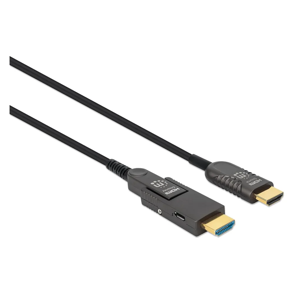 Manhattan Aktives optisches High Speed HDMI-Glasfaserkabel mit abnehmbarem Stecker (70 m)