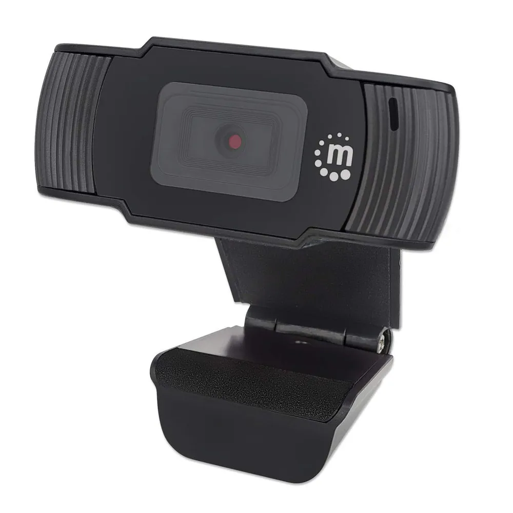 Webcam Manhattan USB Full HD 2MP 1080p mit Schwarzem Clip