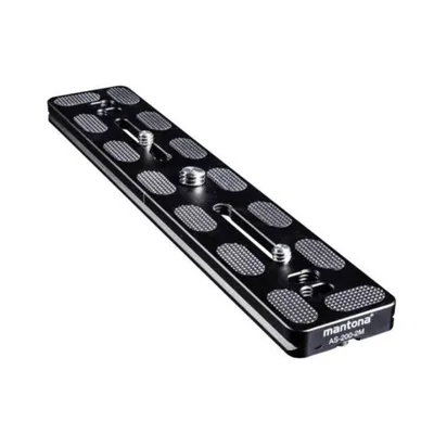 Stativplatte Mantona 21466 Aluminium Schwarz 200 mm x 38 mm x 10 mm