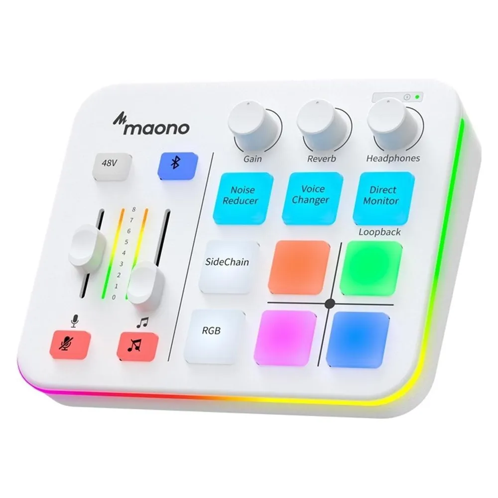 Soundkarte Maono G1 Neo Bluetooth 4.2 RGB Weiß
